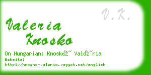 valeria knosko business card